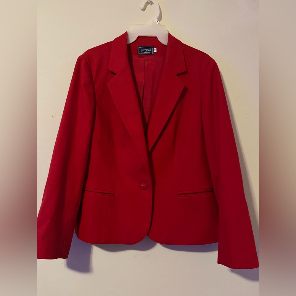 Vintage Red Wool Blazer